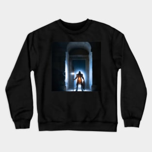 Glowing Soul Knight In Dark Cavern Crewneck Sweatshirt